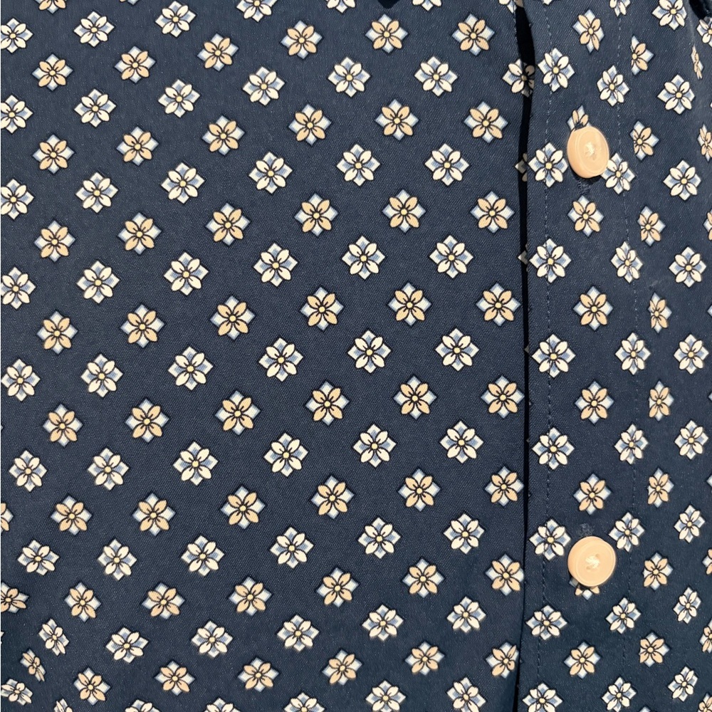 UNTUCKit Navy Flower Print Shirt - Picture 2 of 3